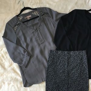 Forever 21 Gray Long Sleeve Top Size Juniors L